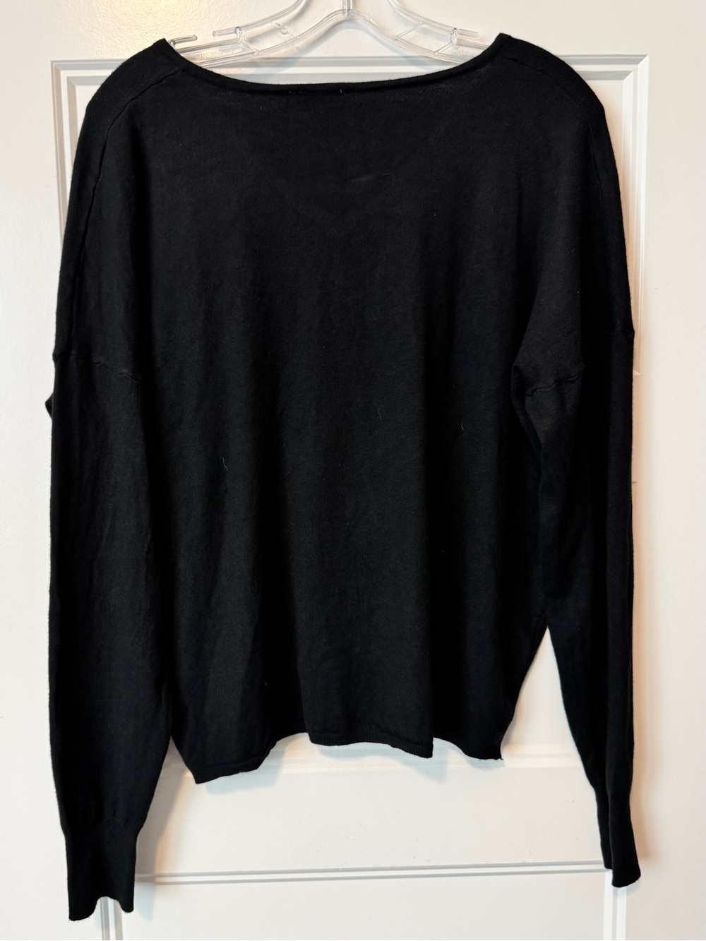 Ember Black Pearl Rhinestone Star Sweater L V-Neck Embellished Y2K Glam - Picture 8 of 8